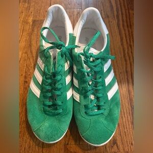 Adidas Classic Green and White Shoes